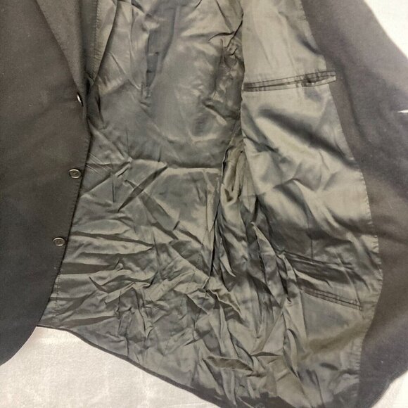 Hathaway Platinum 100% Cashmere Sports Coat Blazer Jacket Mens 46L Italy Black - Picture 14 of 14